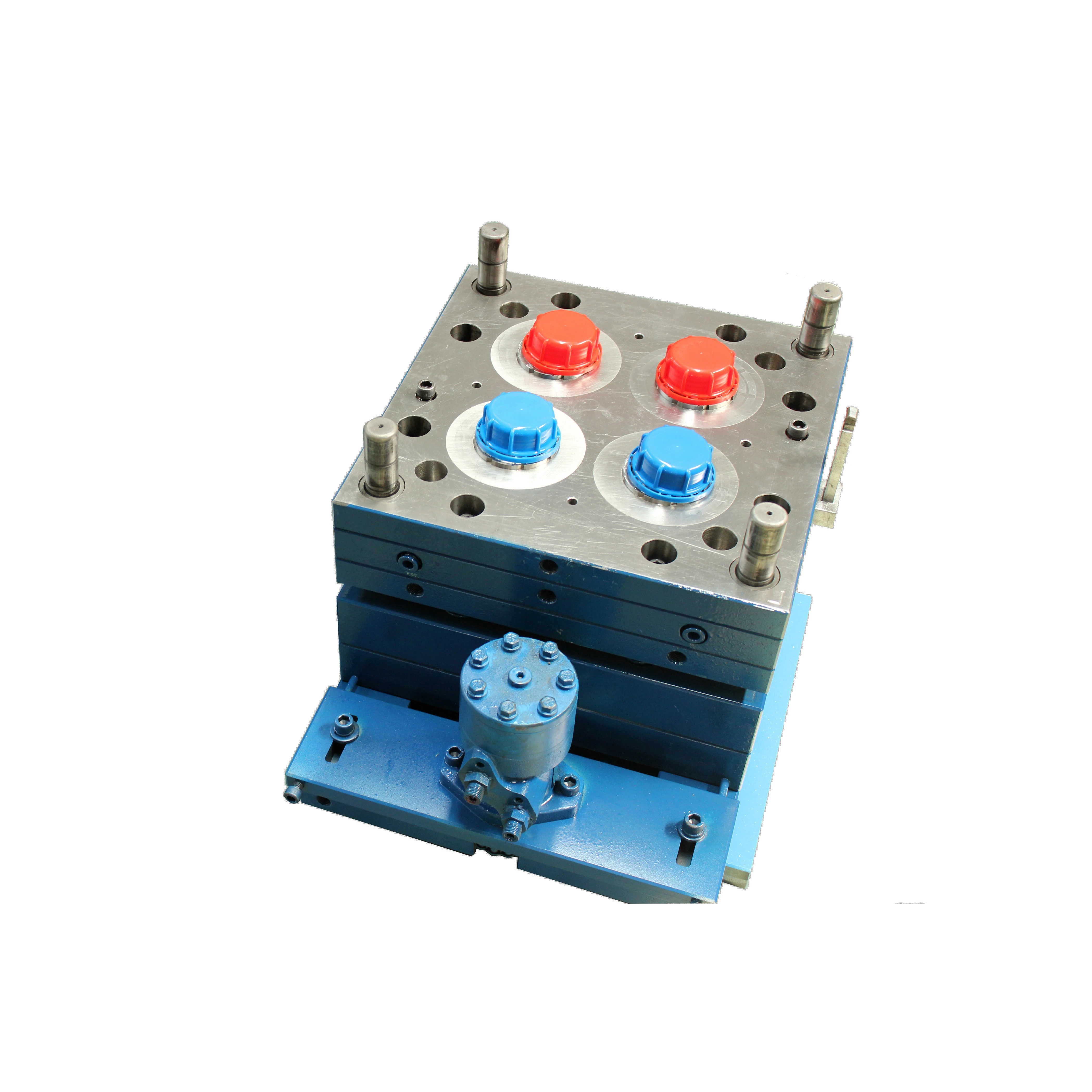 4 cavity 5gallon plastic jerry can thread unscrew cap mould with cold runner