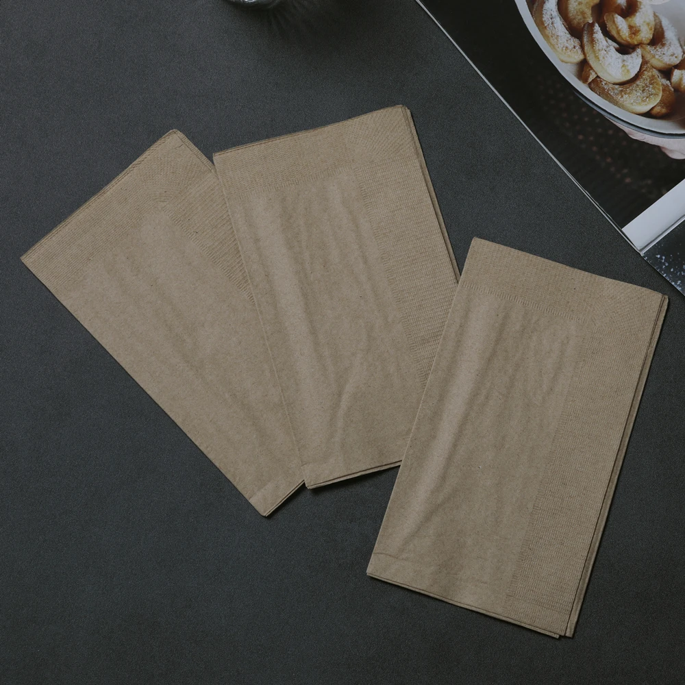 Custom Printed Brown Kraft 2-Ply Unbleached Paper Napkin