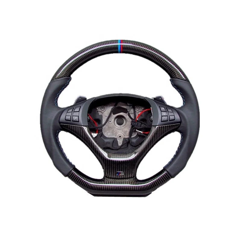 Автомобильное рулевое колесо из углеродного волокна для BMW E70 X5 E71 X6 с кольцом 3 м Спортивное Рулевое Колесо