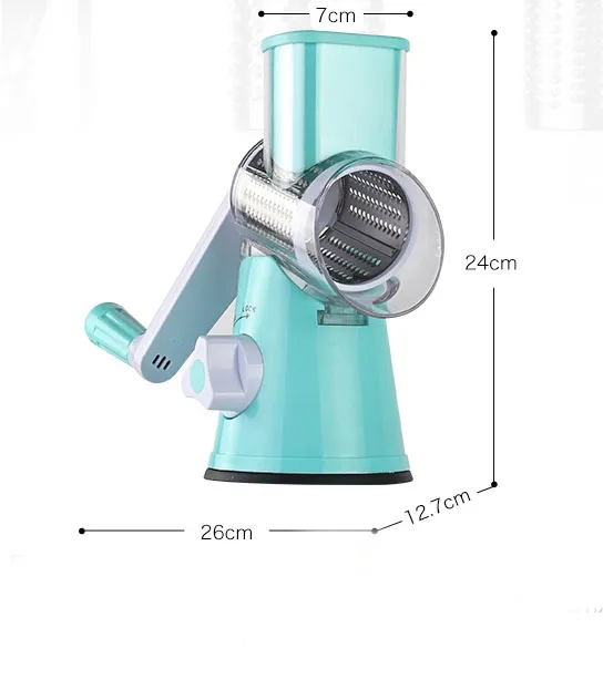 Manual food vegetable grater multifunctional potato cheese rotary grater with handle vegetable slicer kitchen tool rotary