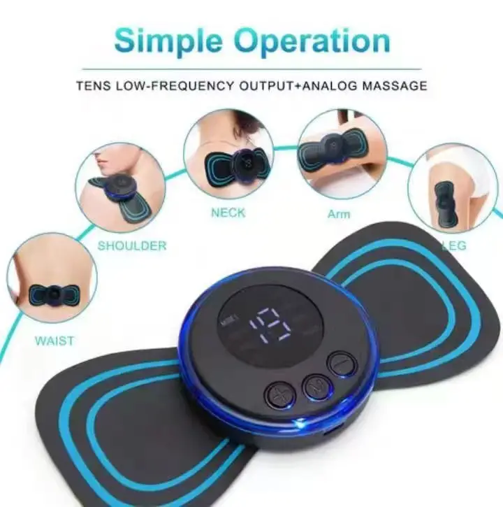EMS electric Mini Massage Pad Shoulder massager Portable pulse cervical spine massager