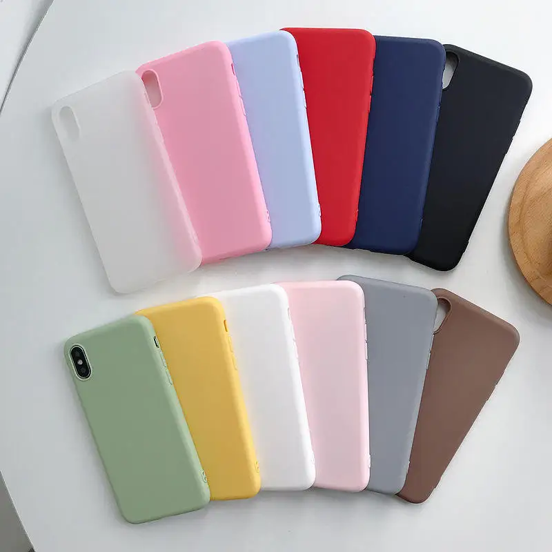 
Matte Soft TPU Silicone Shockproof Phone Cover for iPhone 11 12 Pro Max Case 