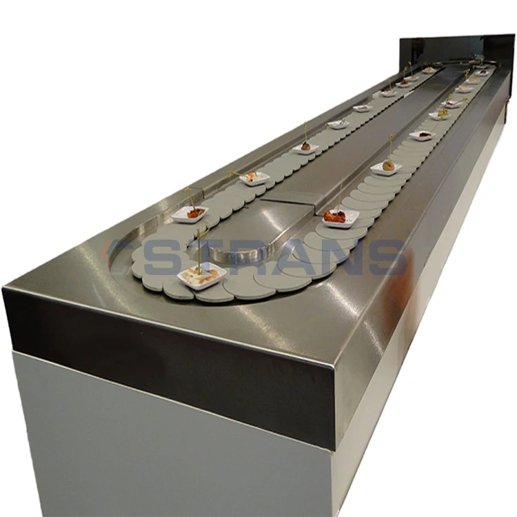 High Quality Grade Stainless steel sushi conveyor  the most popular sushi belt conveyor system for Restaurant Delivery system