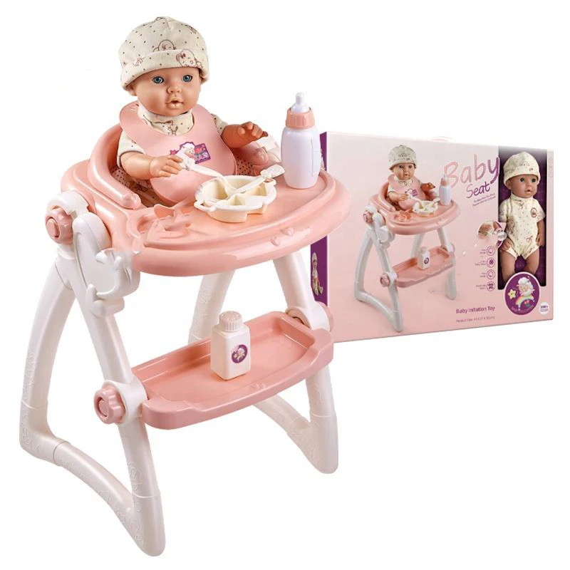 Набор Кукол Boneca De Bebe Deluxe высокий обеденный стол стул кукла бутылочка 16 дюймов для