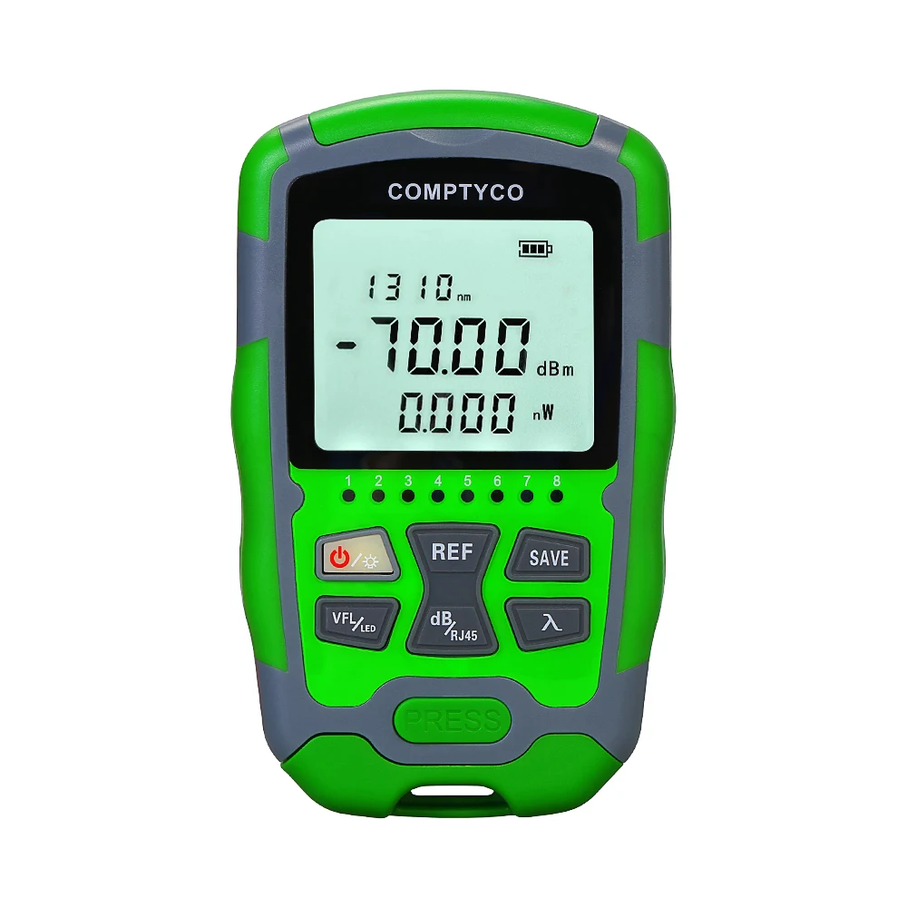 COMPTYCO -70~+10dBm10MW Optical Power Meter 4 in 1 Multifunction Fiber Network Cable Tester Visual Fault Locator 1-50MW(optional