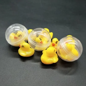Cheap Wholesale Promotional Gift 28mm 32mm 1 inch Surprise Egg Capsule Toy 25mm Animal Figurine Cute Yellow Mini Duck Figure Toy