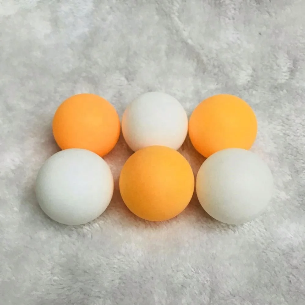 
Wholesale plastic table tennis wholesale yellow and white seamless ball no logo 