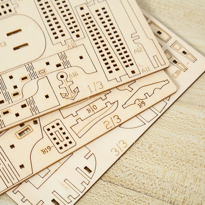 Educational Model Building Kits Clock Gear Pirate ship Clockwork DIY Handmade Toys Wooden 3D Jigsaw Puzzle