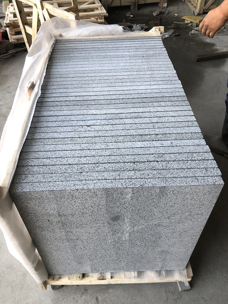 Top Quality Granite Floor Tiles Dark Grey Cutting To Size 60x60 Granite Flamed Tile