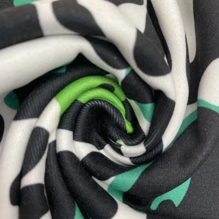 2022 New Arrival Hot Sale Wholesale Green Cow Digital Printing Polyester Fabric for Clothes