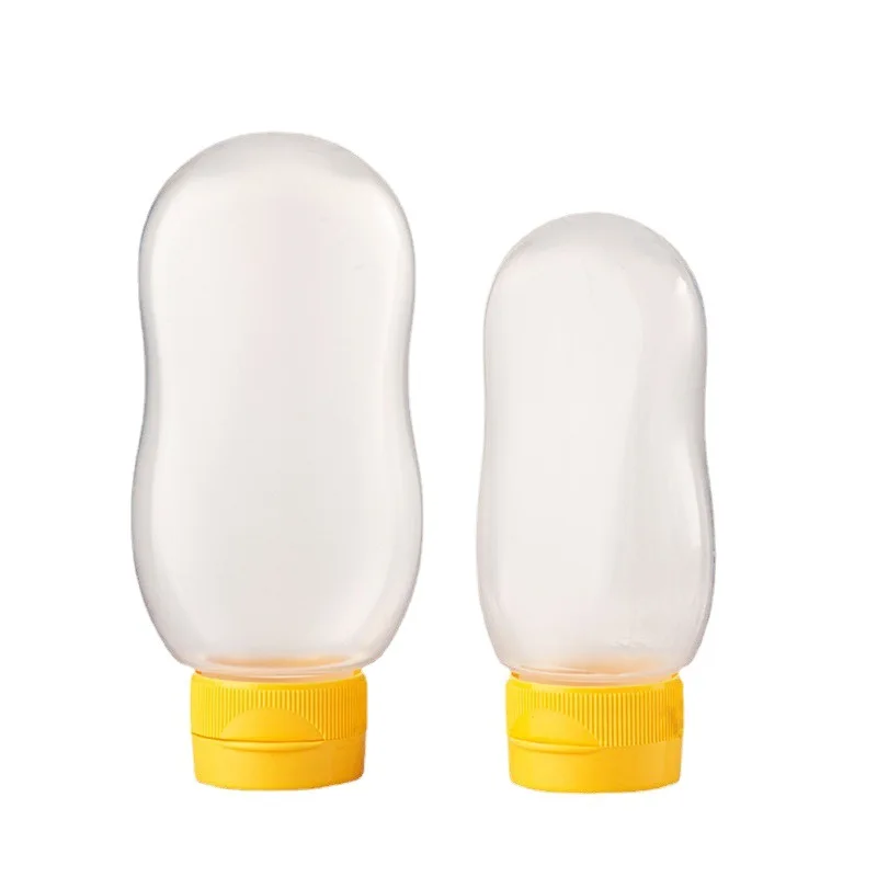 100g Plastic Pet Kitchen Squeeze Bottle for Honey Silicone Valve Lid 150g Ketchup Sauce Bottles Jars