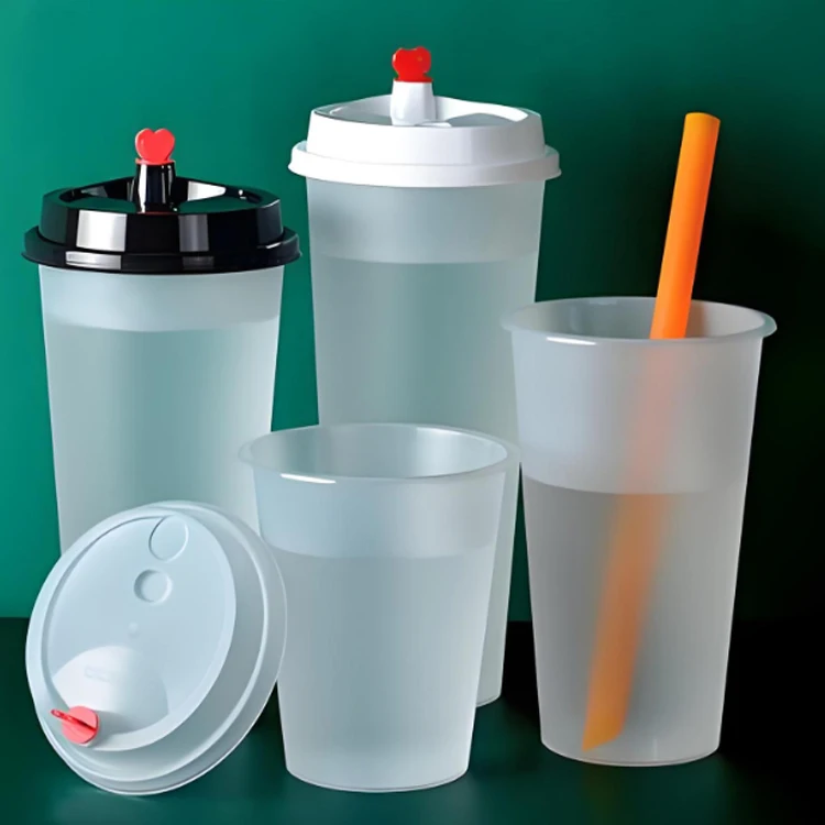 customized plastic hard cups with logo heat resistance plastic hot cup Small wine glasses tea and beverage cups