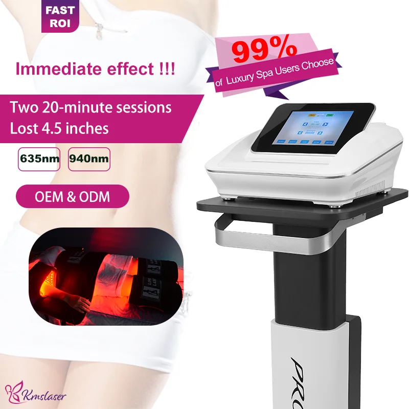 Luxury spa 5d laser lipolysis lipolaser weight loss pads machine salon full body contour red light lipo slim therapy pro