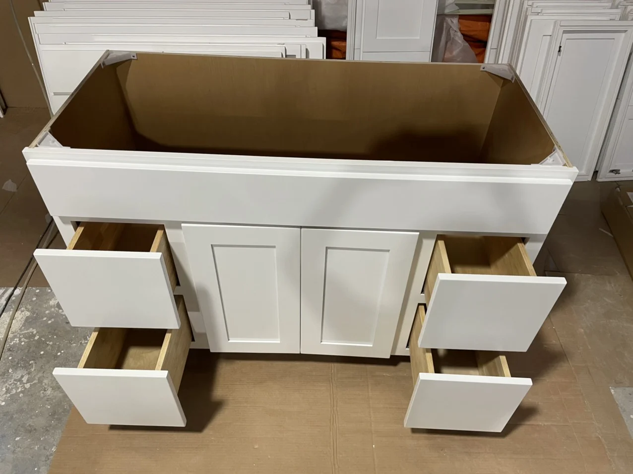 RTA cabinets kitchen cabinets solid wood for wholesaler builder painting kitchen cabinets Made in Vietnam