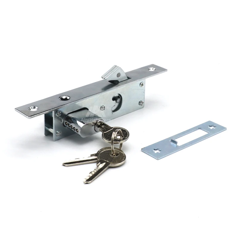 Cheap price mortise small sliding door hook latch lock