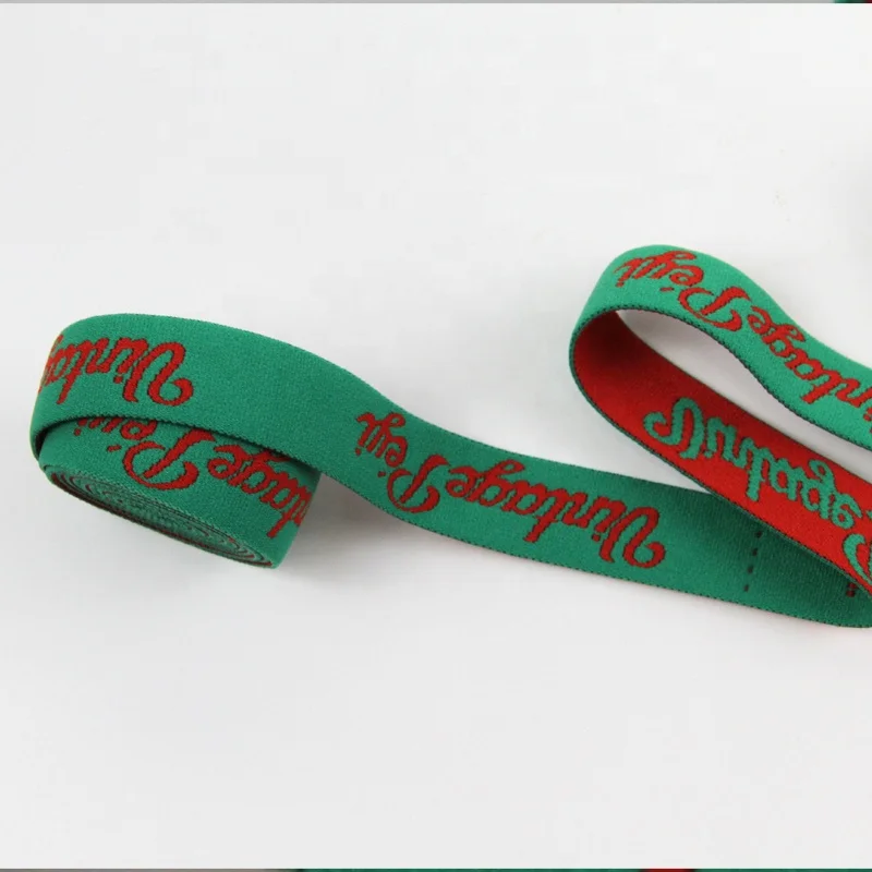 Jacquard Xmas Tree Deer Santa Claus Snowman Polyester Webbing Christmas Decorate Elastic Band For Garment Underwear Waistband