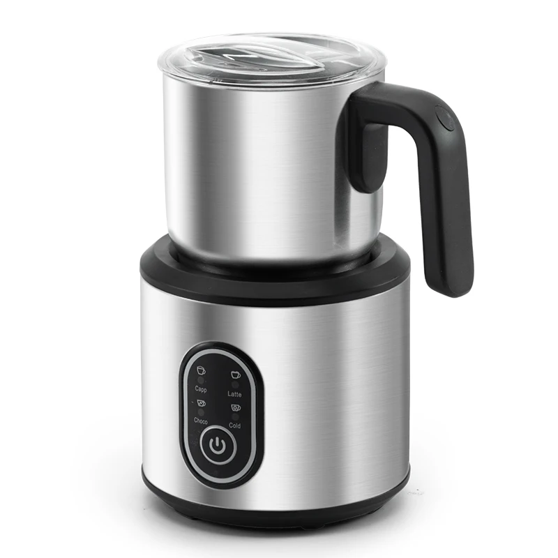 Бытовой электрический вспениватель молока для кофе, Пенообразователь для холодного и теплого молока со съемным кувшином из нержавеющей стали 700 мл