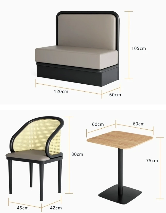 Customized restaurant tables and chairs dessert burger western restaurant dining chairs restaurant furniture booth seat sofa