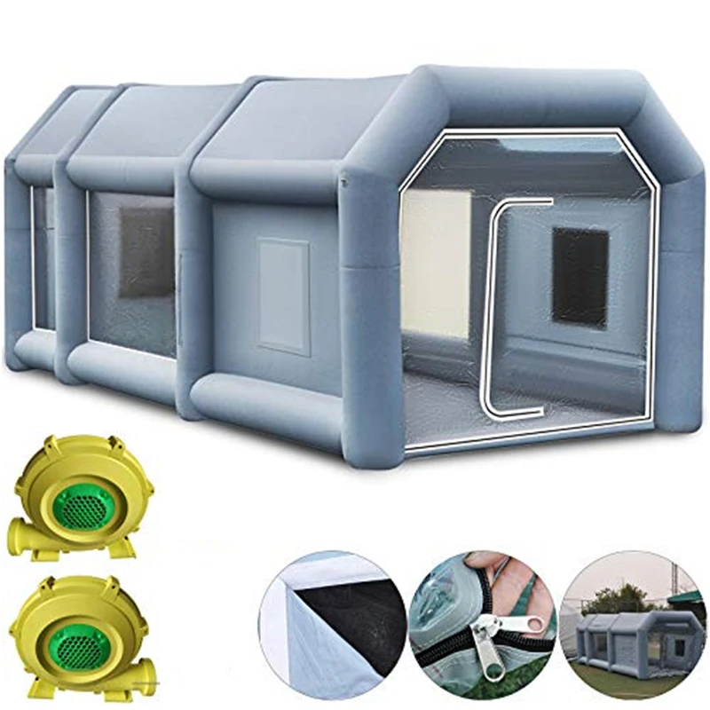  Серый/белый/черный 8 м надувной туннель для распыления портативная покрасочная камера автомобильная надувная палатка покраски