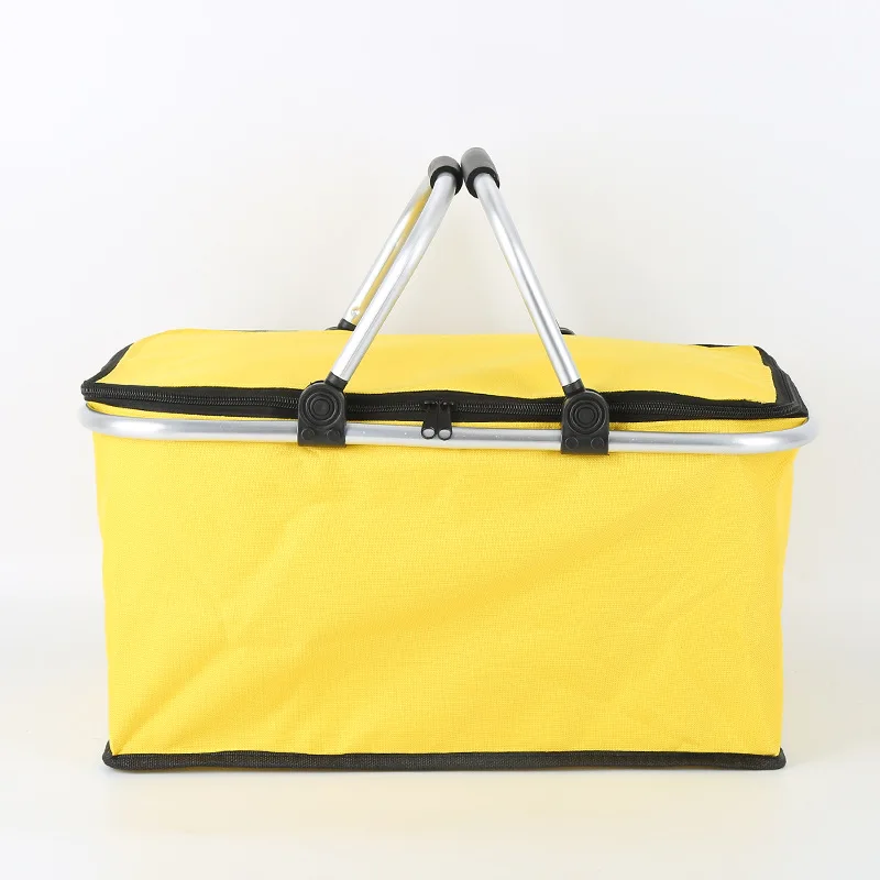 Водонепроницаемая оксфордская Складная изолированная сумка-холодильник оптом с крышкой портативная складная корзина для пикника