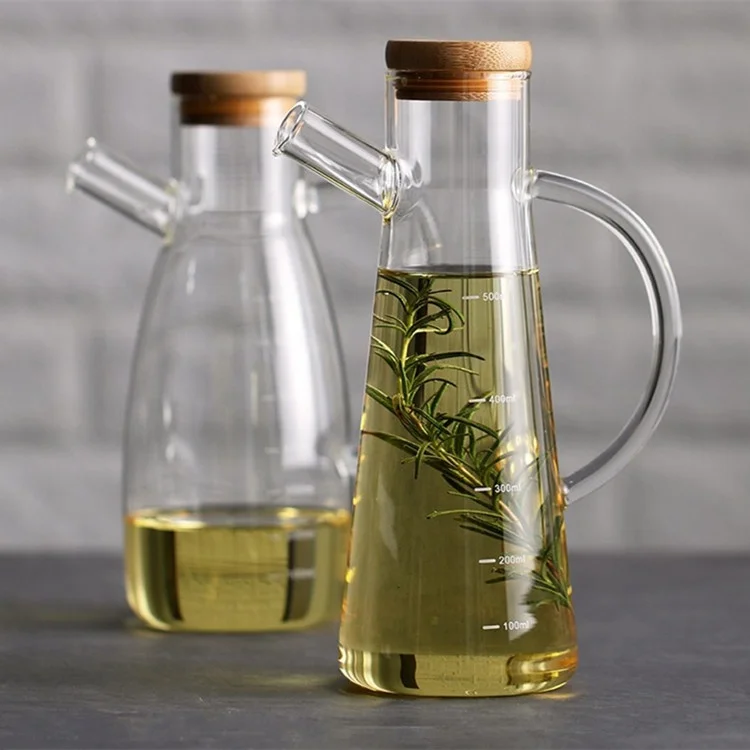 Wholesale Home Use Transparent High Borosilicate Glass Oil Pot With Lid