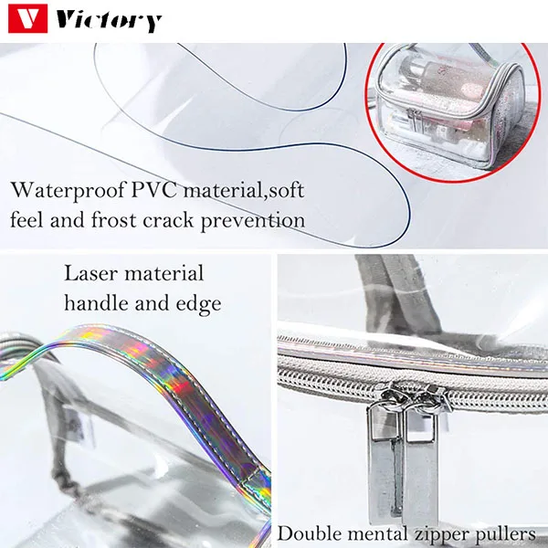 Transparent nylon makeup pouch pvc clear custom cosmetic bags pvc toilet cosmetic bag clear makeup pouch