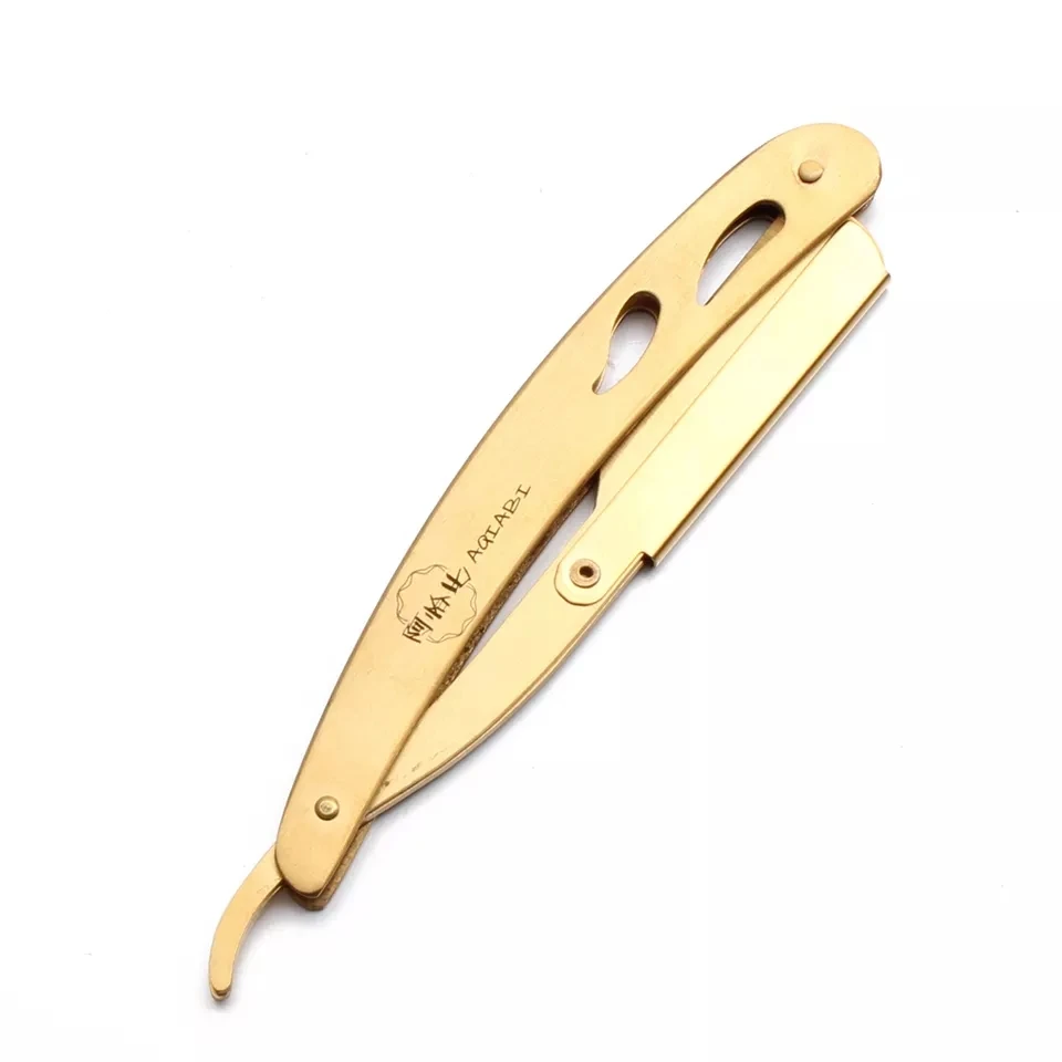 Factory hot sale stainless steel straight razor beauty tools custom logo razor