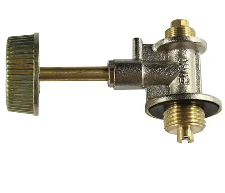 Brass Needle Valve M16X1.5 Screw Brass Valve Control with wheel for LPG Gas Camping Burner