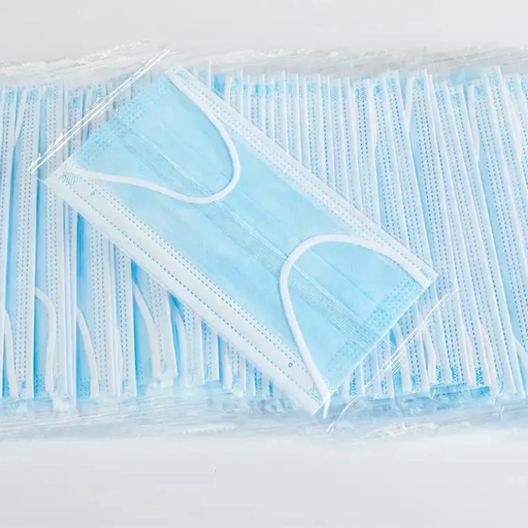 Wholesale High Quality 3-Ply Disposable Face Mask Blue,White,Black,Pink Color PP Non-Woven Fabric Earloop Face Mask
