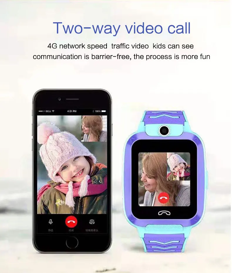 For iOS Android 2022 Factory Cheap Wholesale Boys Girls Call Waterproof OEM/ODM New Product Kids Smart Watch For children
