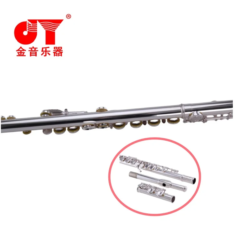 Hand made vertical bass flute woodwind instrument silver plated C flute