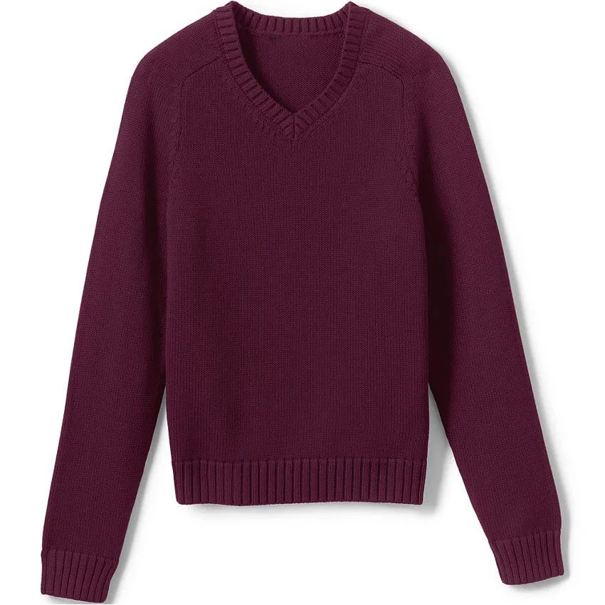 School Uniform Kids Cotton Modal V-Neck Sweater