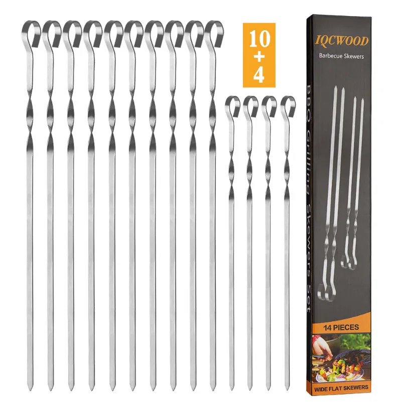  Kitchen Accessories Grilling Tools Qualified BBQ Tool Set Stainless Steel Easy Cleaning Reusable