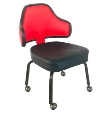 Swivel Stools Poker Red Genuine Leather Casino Four-Wheeled Chairs For Slot