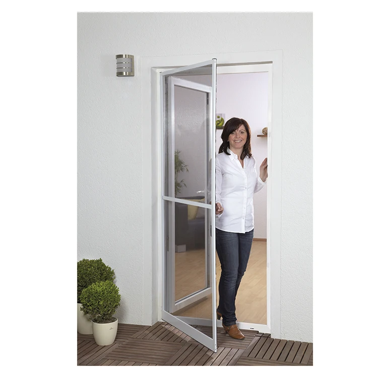 Custom Size Window Mesh With Aluminum Alloy Fixed Frame Insect Magnetic Fly Screen Door