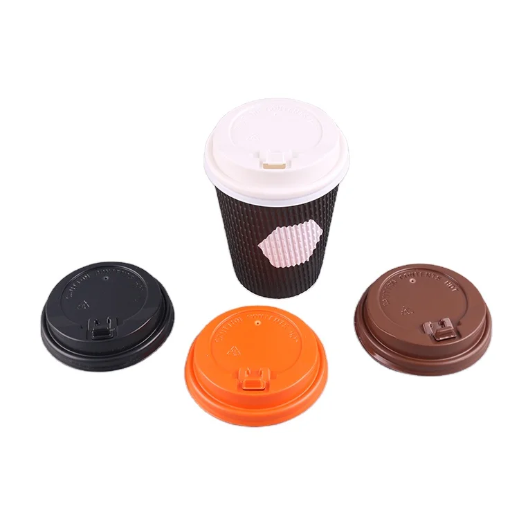 Easy Open End Plastic cup lid12/16 oz coffee paper cup lid seal wholesale disposable hot cup lid