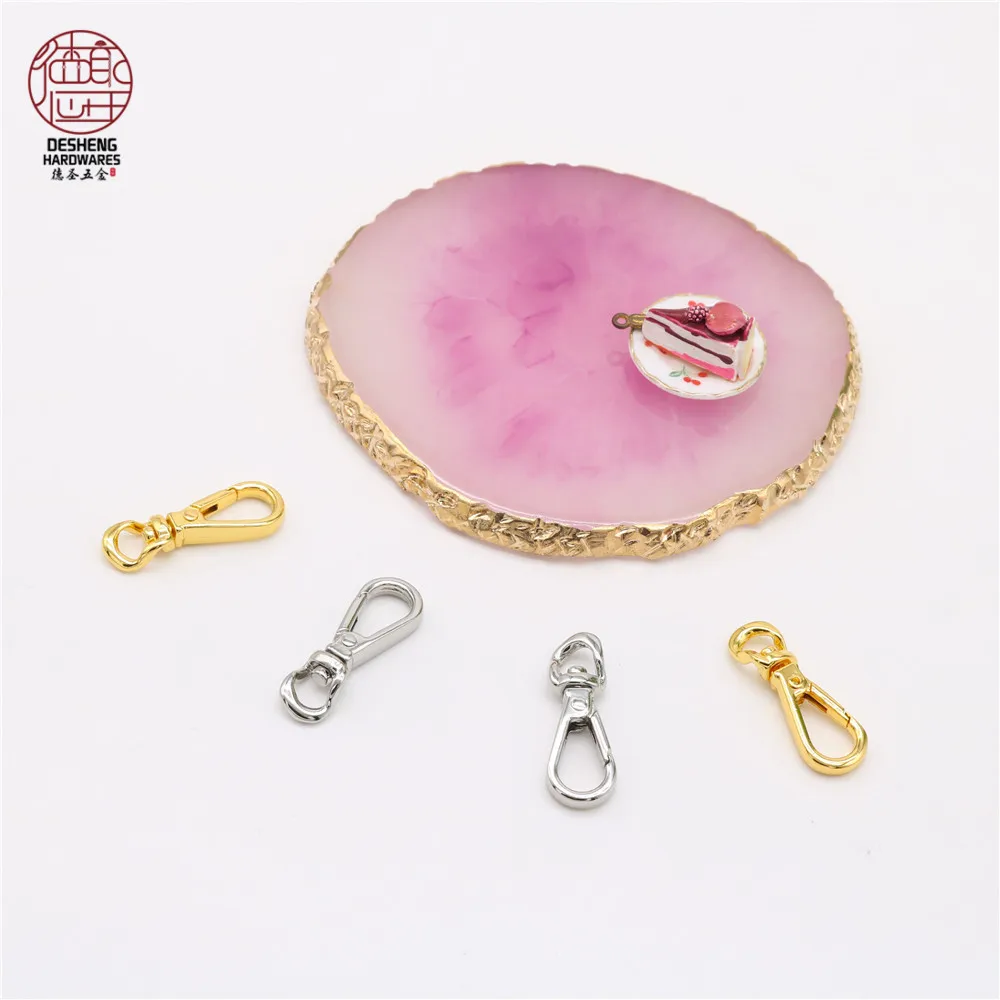 High-grade hanging electroplating luggage bag hardware accessories rotary grinding chain dog hook bag ring buckle