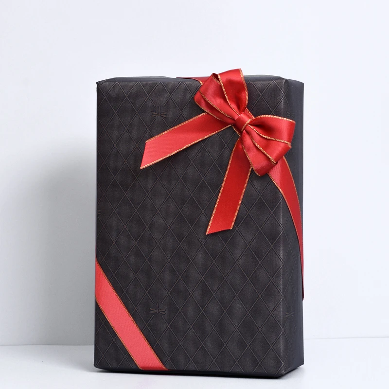 RIBEST Box Elastic Packing Gift Ribbon With Logo Custome Satin Grosgrain Wapping