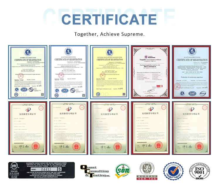 factory direct sales  Fiberglass door for houses reliable factory price Smooth Fiberglass Entry Door Slab (2 Panel 3/4)