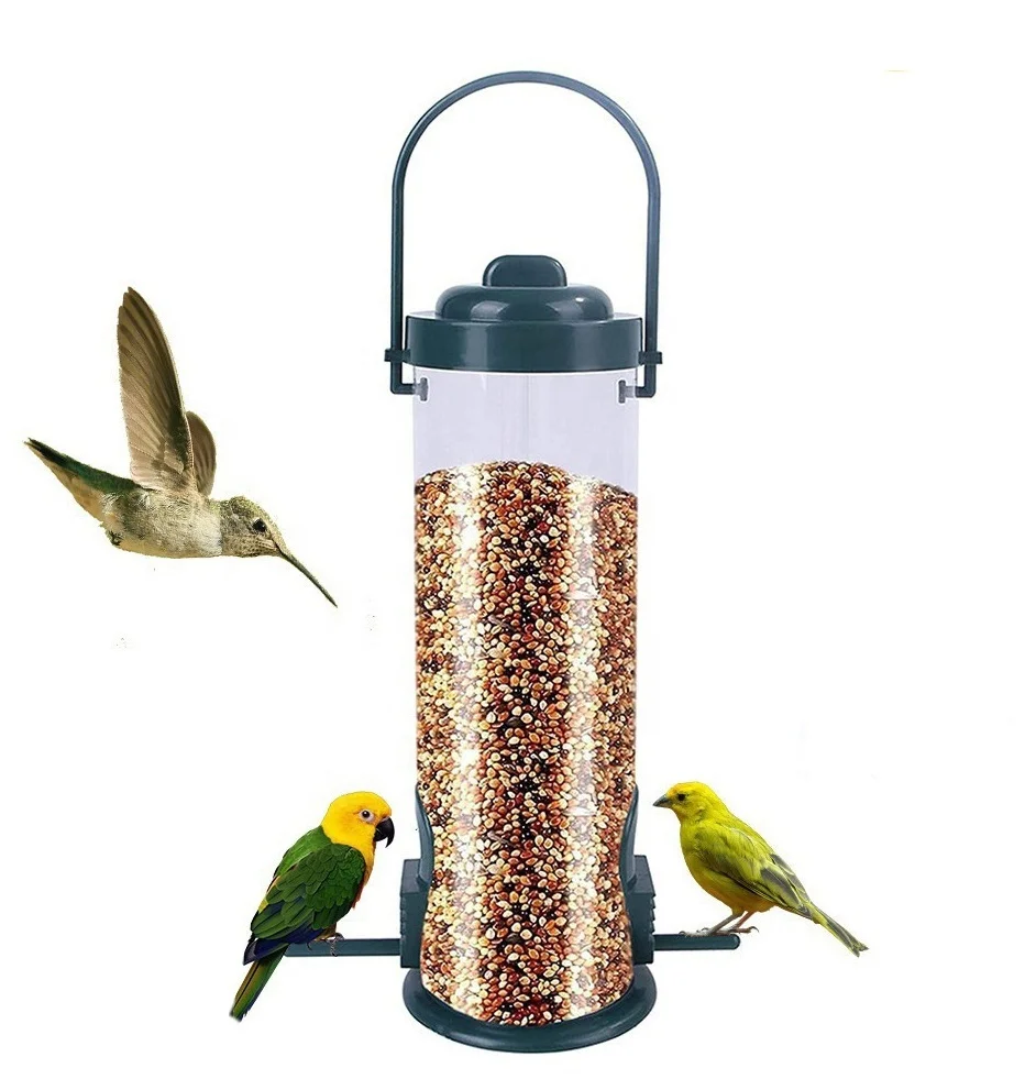 USMILEPET Update Pet Bird Automatic Feeder Wild Balcony Outdoor Hanging Hummingbird Sparrow Parrot Solid for Auto Feeding