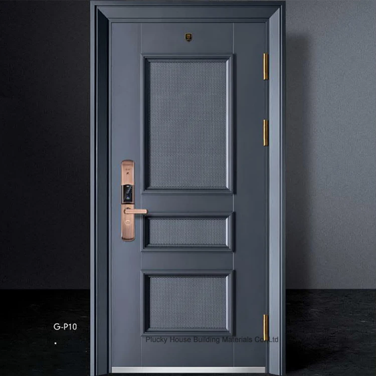 Luxury Design Metal Steel Door Single Double Exterior Front Security Steel Door