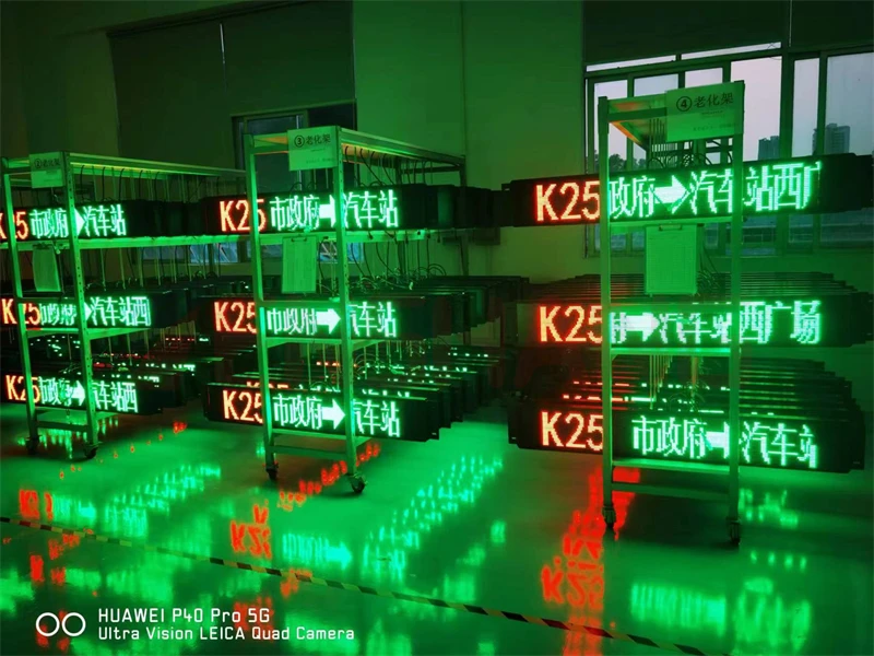 Programmable Bus Station Broadcaster Destination Led Sign Moving Message Advertising Screen Full Color Desktop Led Display Board