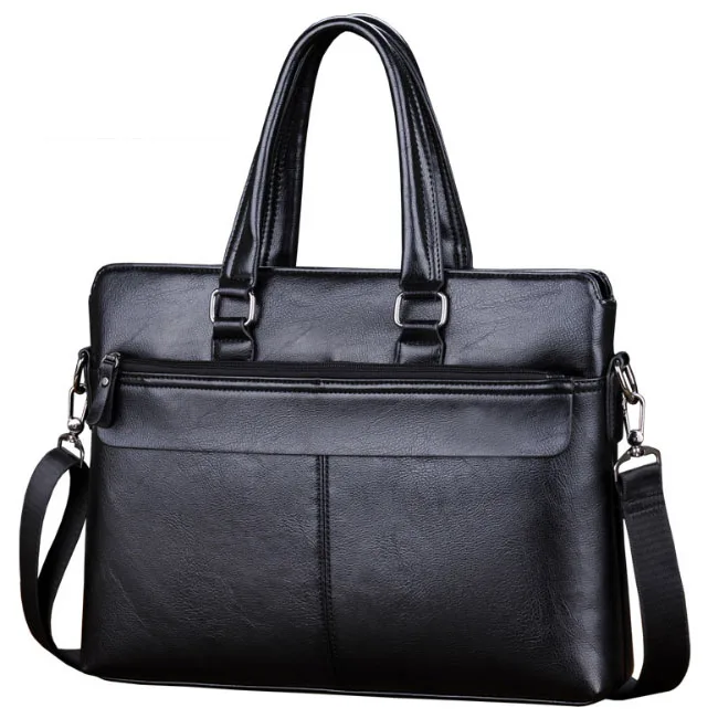 PU leather briefcase portfolio for men
