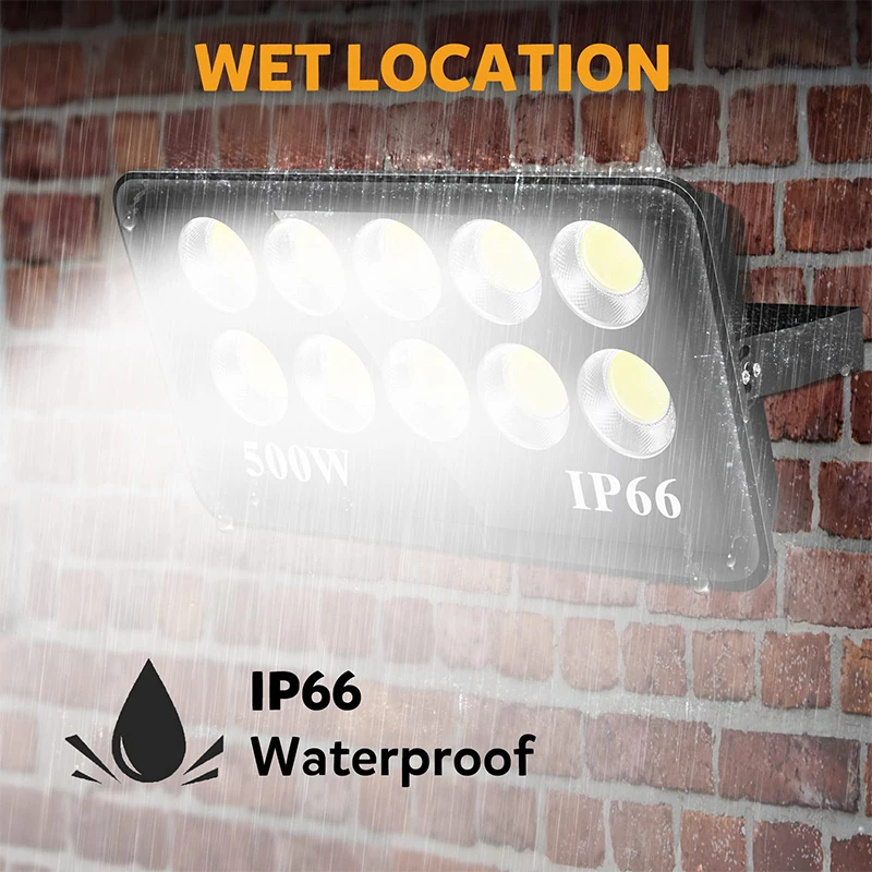 Outdoor Commercial IP66 Waterproof 50W 100W 150W 200W 300W 400W 500W 600W 800W 1000W LED Flood Light