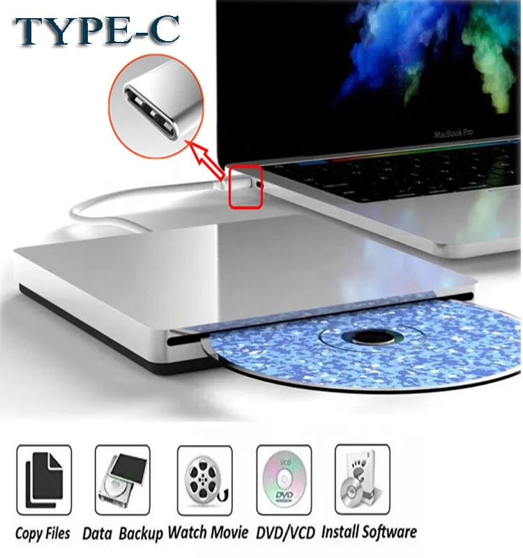 Внешний DVD CD-привод C super drive / CD + - RW ROM player записывающий привод мультисовместимый DVD-плеер