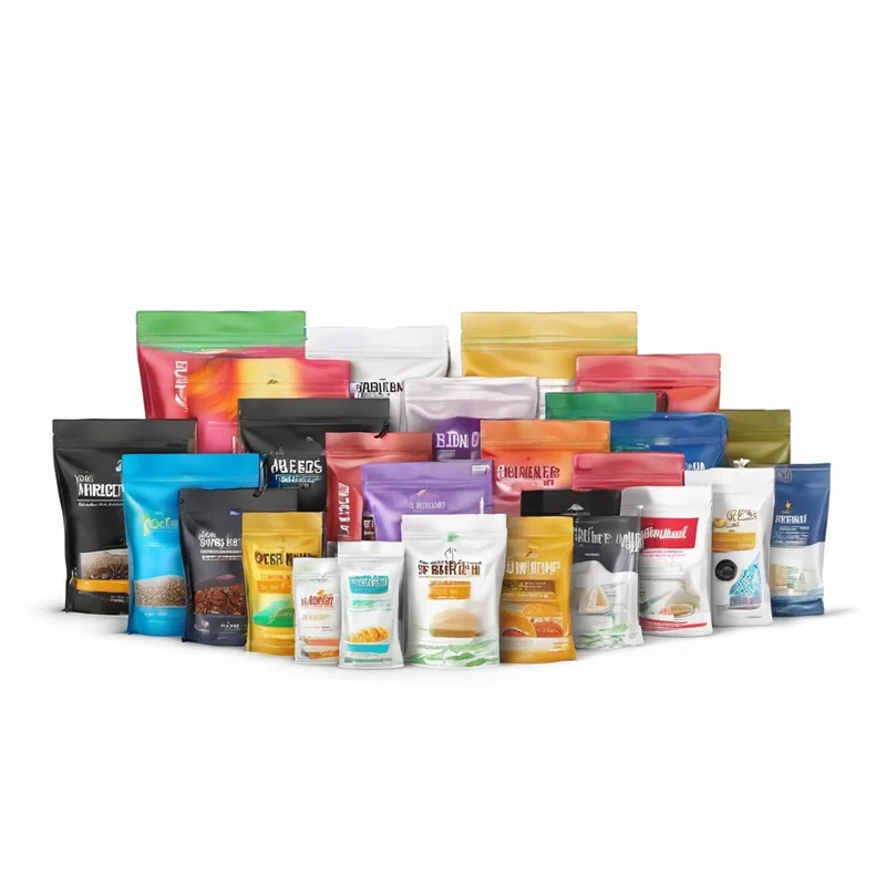 High Temperature Custom Printed Resealable Zipper Stand up Pouch Plastic Food Packaging Bag