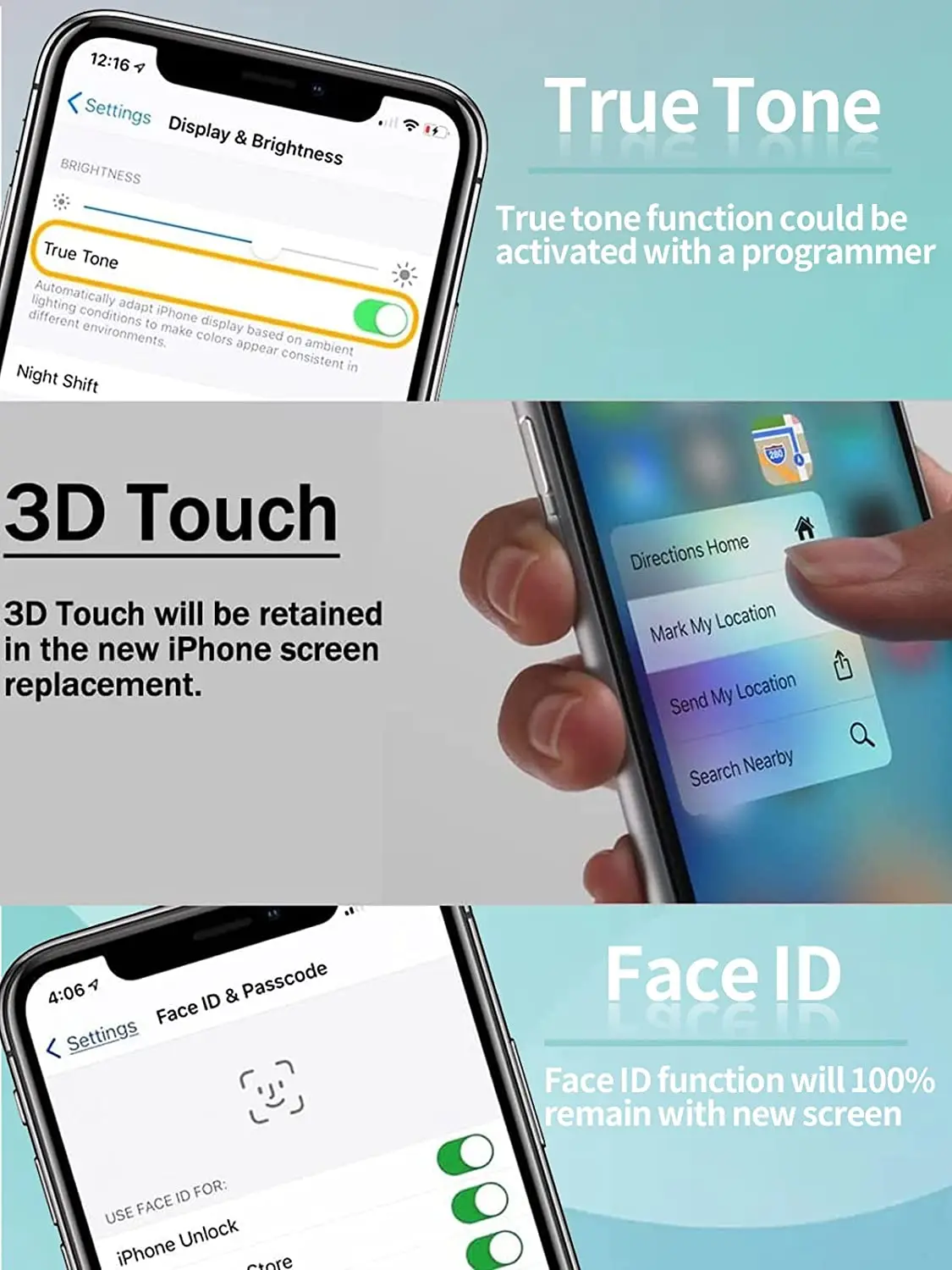 Shenzhen Lcd Manufacturer Hot Phone Spare Parts Cell Touch Screen Replacement for iphone XR X