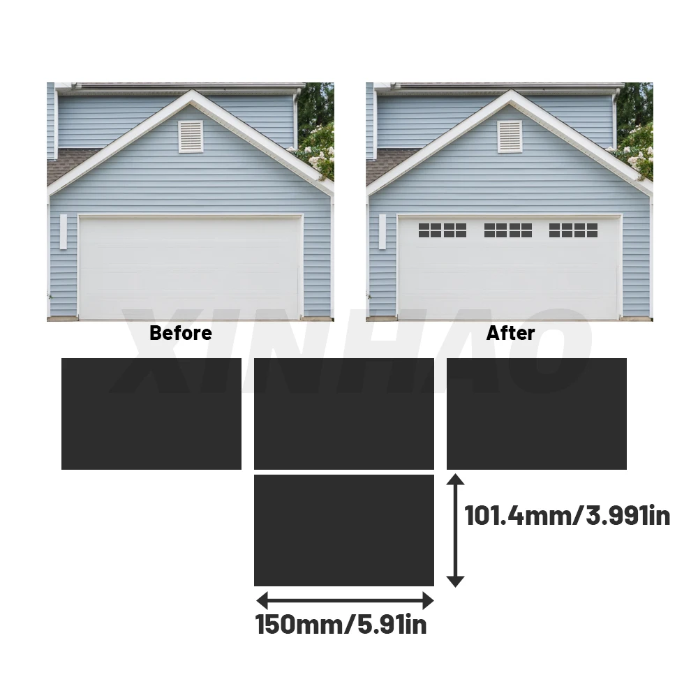 Window Magnets Hardware 32pcs Sheets Garage Door Window Inserts Car Garage Magnetic Panels Faux Garage Door Windows