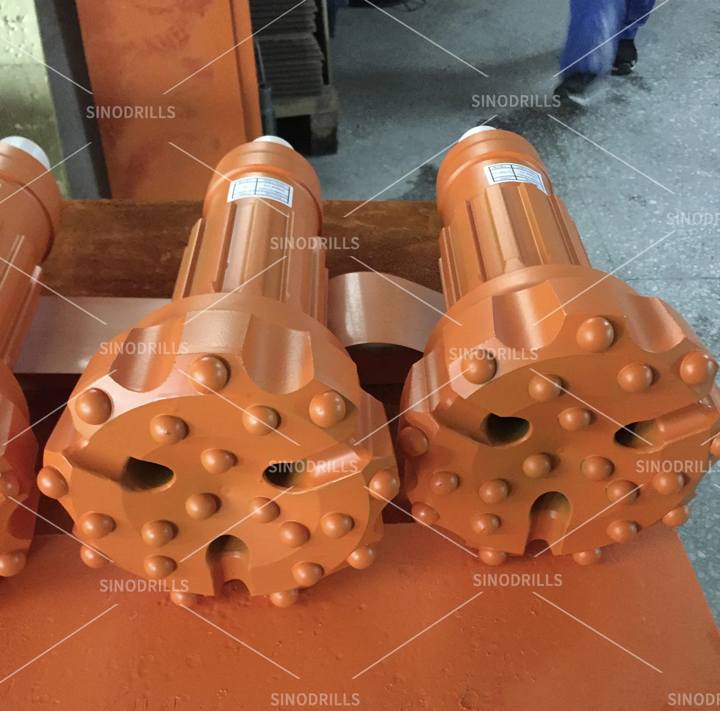 SINODRILLS Multi Function QL60 165mm DTH Button Drill Bits Flat Face Hammer Bits