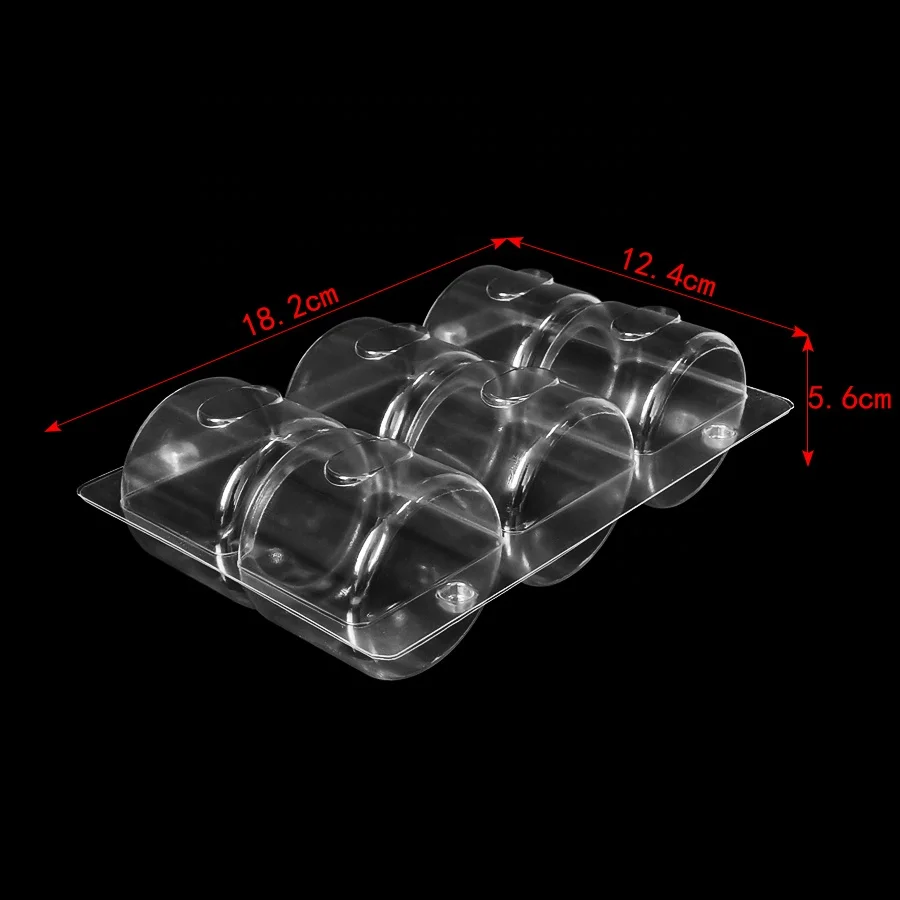 Food grade Custom Blister 6 Cavity Clear Plastic Macaron Tray for Big Macaron